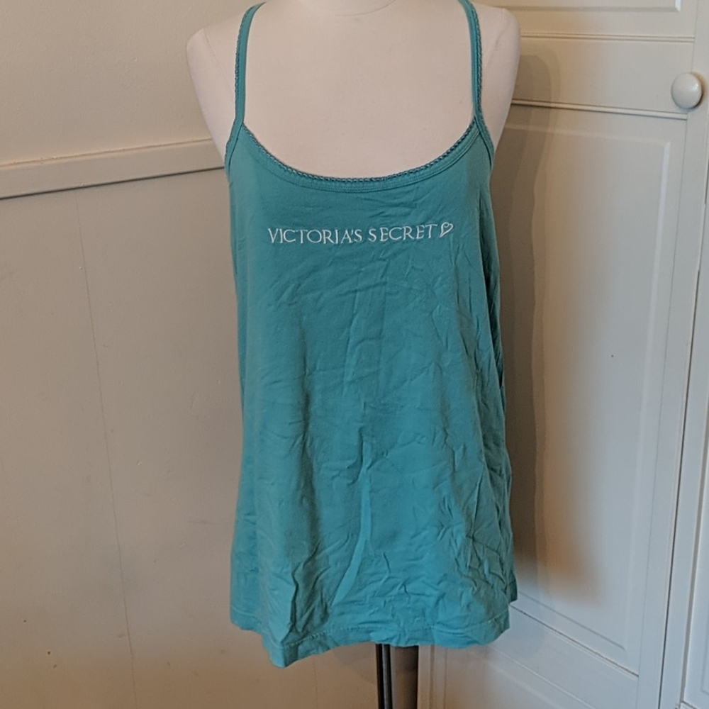 ✅Victoria's Secret Lightweight Cotton Racerback Sleep Dress Tank Shirt  Small